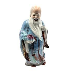 1940's ANDREA‎ BY SADEK Shou Xing Statue Chinese God of Longevity *READ*